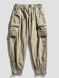 Men's Casual Streetwear Thickened Cargo Jogger Pants Regular Fit