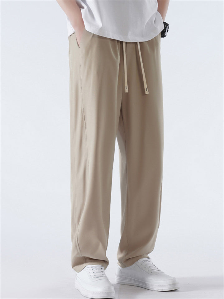 Men's Summer Breathable Ice Silk Loose Straight Leg Casual Pants