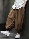 Men's Trendy Solid Color Loose Bloomers Pants