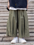 Japanese Style Summer Loose Casual Cargo Cropped Pants For Women