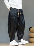 Men's Chinese Style Trendy Loong Print Wide-leg Bloomers Pants
