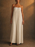 Womens Floral Lace Spaghetti Strap Summer Maxi Dress
