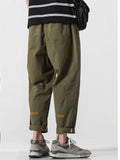 Men's Summer Casual Elastic Straight Cargo Cropped Pants
