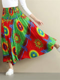 Casual Print  Drop Crotch Pants Travel Pants for Women