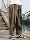 Men's Summer Chinese Style Loose Fit Casual Cuff Harem Pants