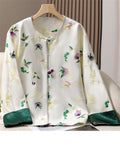 Women's Chinese Style Flowers Embroidery Long Sleeve Shirts