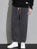 ‌Men's Corduroy Loose Fit Casual Jogger Sweatpants with Side Stripes