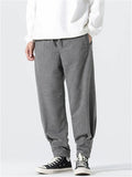 Comfy Textured Jogger Pants for Men with Elastic Waist and Cuffed Hems