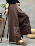 Women's Elegant Vintage Simple Jacquard High Rise Wide Leg Pants