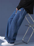 Men's Autumn High Street Loose Fit Straight Leg Casual Jeans