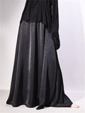 Women's Comfy Solid Color Big Hem A-Line Satin Skirt