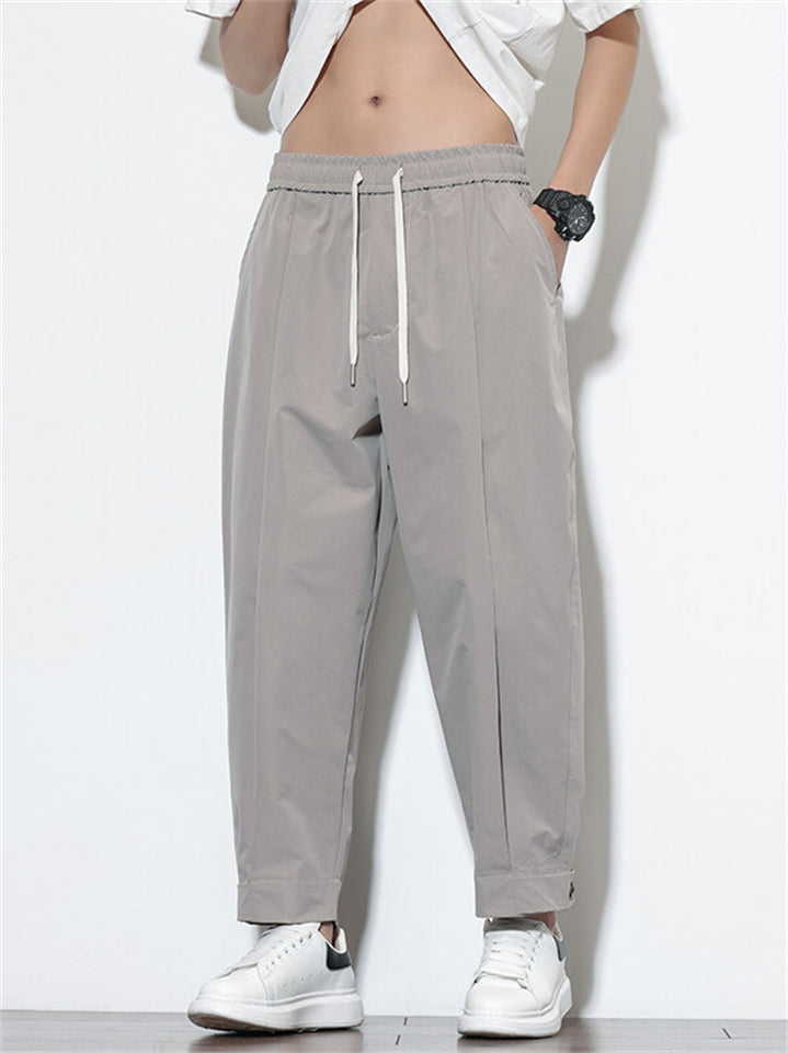 Men's Casual Solid Color Drawstring Harem Pants
