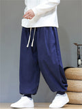Men's Comfortable Corduroy Drawstring Loose-Fit Harem Jogger Pants