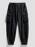 Men's Casual Streetwear Thickened Cargo Jogger Pants Regular Fit