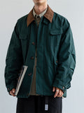 Retro Men's Casual Lapel Long Sleeve Pocket Cargo Jacket