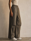 Women Streetwear Outdoor Wide Leg Baggy Cargo Parachute Pants