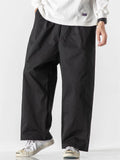 Japanese Style Men's Trendy Cropped Straight Cargo Pants