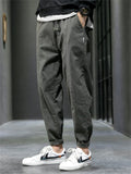 Causal Jogger Pants for Men with Elastic Waist and Cuffed Hems