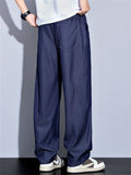 Men's Summer Comfy Drape Drawstring Wide Leg Denim Pants