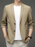 Men's Casual Solid Color 3/4 Sleeve Single Breasted Suit Jackets