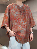 Men's Summer Cool Retro Chinese Style Printed Half Sleeve Shirts