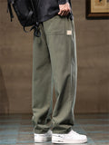 Men's Autumn Cotton Blend Casual Workwear Straight Loose Fit Pants