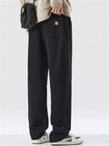 Men's Spring Autumn Comfort Loose Fit Straight Leg Pants with Pockets