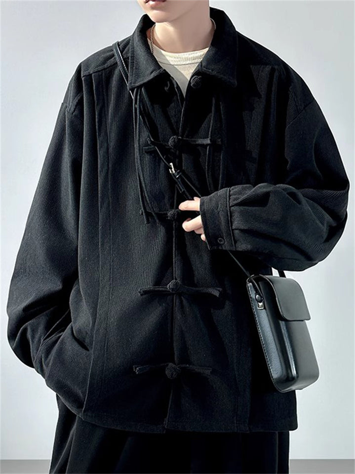 Men's Solid Color Long Sleeve Lapel Tang Suit Jacket