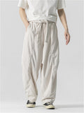 Men's Elastic Waist Warm Corduroy Pants for Autumn Winter