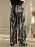 High-Rise Ink Tie-Dye Wide Leg Pants for Ladies