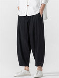 Men's Summer Comfy Solid Color Drop Crotch Pants