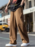 Men's Autumn Plain Color Simple Ramine Straight Leg Pants