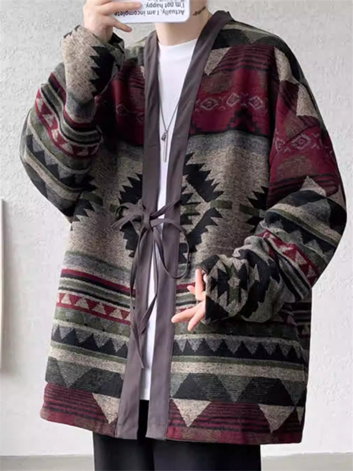Loose Chinese Zen Clothing Cardigan Reversible Jackets for Men