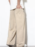 Men's Summer Trendy Solid Color Casual Wide Leg Pants