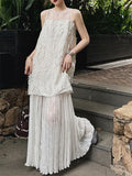 Women's Summer Elegant Patchwork Round Neck Sleeveless Dress