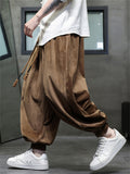 Men's Trendy Solid Color Loose Bloomers Pants