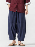 Men's Summer Comfy Solid Color Drop Crotch Pants