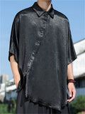 Men's Summer Cool Lapel Loose Short Sleeve Shirts