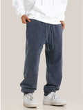 Men's Cotton Retro Large Size Distressed Jogger Sweatpants