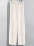 Comfy Straight Wide Leg Pants for Men with High Waist and Button Details