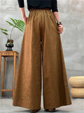 Women's Elegant Vintage Simple Jacquard High Rise Wide Leg Pants