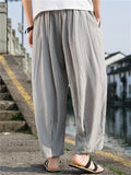 Men's Summer Chinese Style Loose Fit Casual Cuff Harem Pants