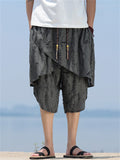 Men's Summer Ripped Asymmetric Capri Pants