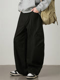 Autumn Pleated Loose Fit Pocket Drawstring Men Casual Cargo Pants