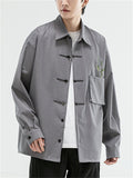 Men's Comfy Bamboo Embroideried Loose Chenille Shirts