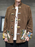 Men'sAutumn Chinese Style Trendy Patchwork Tang Suit Jackets
