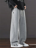 Men's Comfy Japanese Style Loose Fit Casual Scimitar Pants Autumn Daily Wear