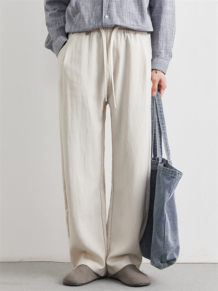 Japanese Style Men's Casual Drape Straight Pants