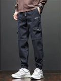 Men's Loose Fit Drawstring Casual Sports Cargo Joggers Pants with Multi-Pockets