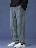Men's Autumn High Street Loose Fit Straight Leg Casual Jeans